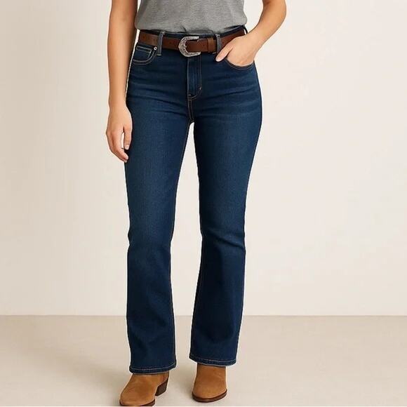 7 For All Mankind B(Air) Kimmie Bootcut Jeans Size 29 Flare Blue Fall Classic - Picture 1 of 11